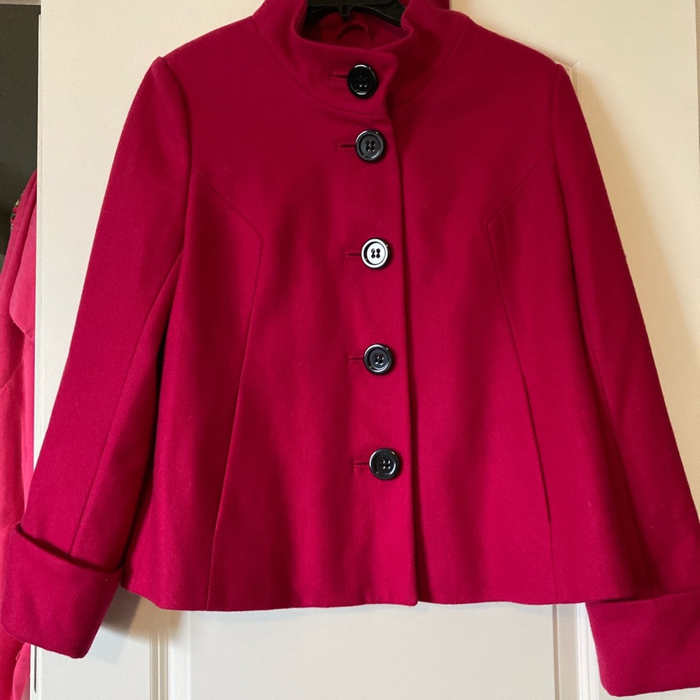 Apostrophe Pink wool peacoat